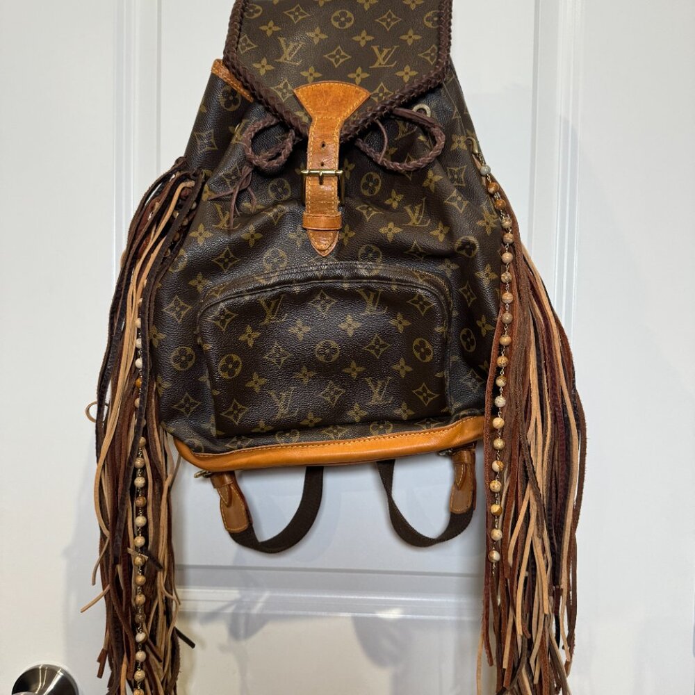Vintage Boho Louis Vuitton Fringe Backpack - Picture 15 of 16
